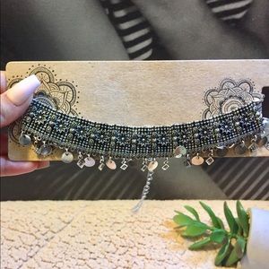 Detailed Silver Choker